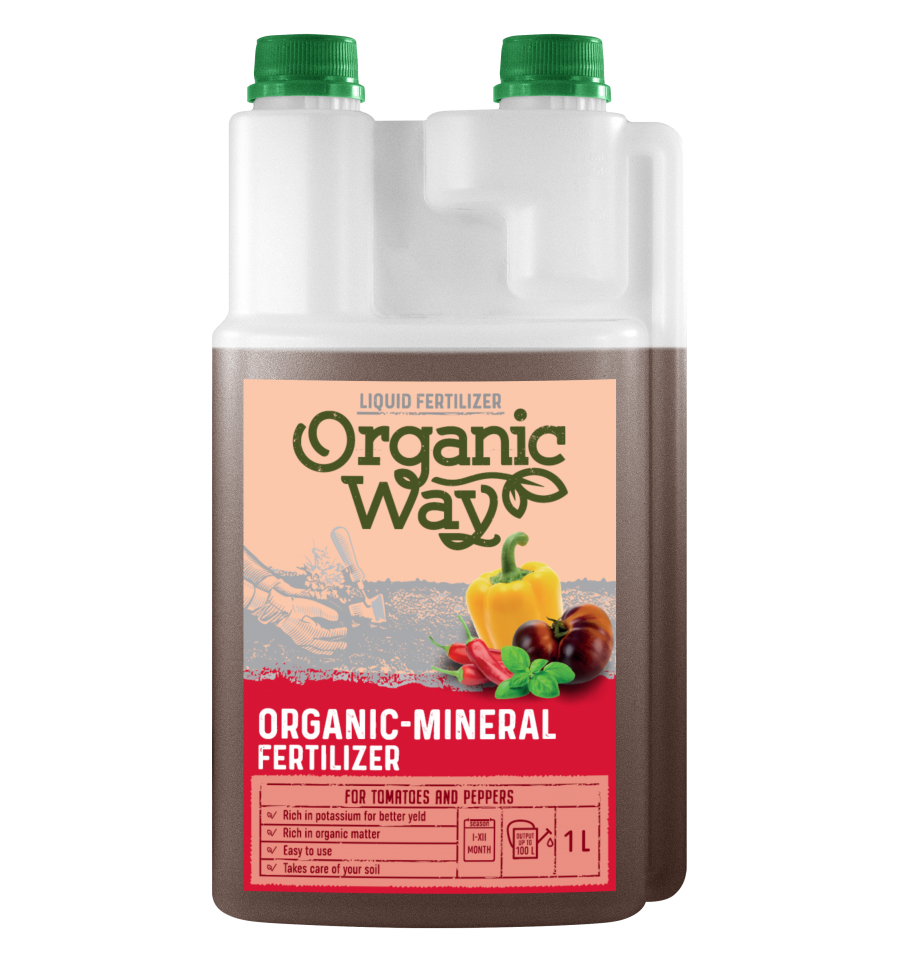 ORGANIC WAY POMIDORAMS IR PAPRIKOMS SKIRTOS ORGANINĖS-MINERALINĖS TRĄŠOS 1 L